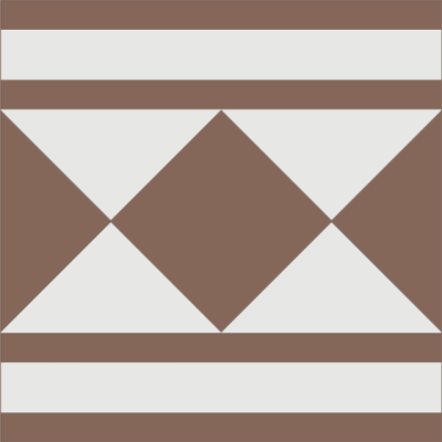Бордюр из цементной плитки, Ромбы, боковой элемент