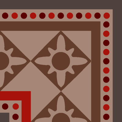 Бордюр из цементной плитки, Византийский, угловой элемент