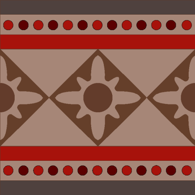 Бордюр из цементной плитки, Византийский, боковой элемент