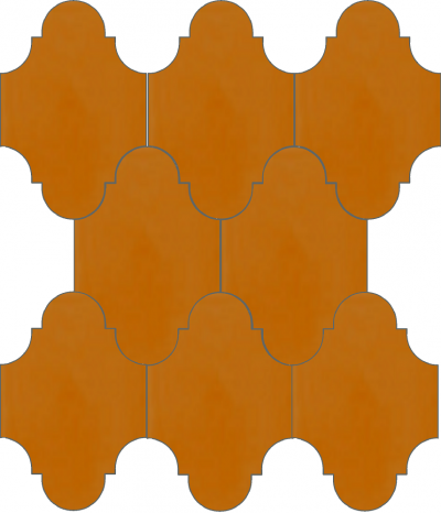 Плитка Luxemix ручной работы в форме "Фонарик". Цвет оранжевый, морковный, желто-оранжевый, ral 2000