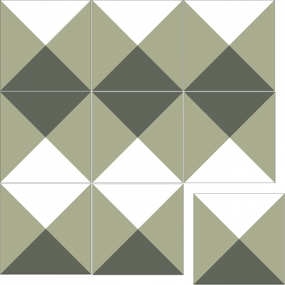 Квадратная цементная плитка ручной работы от Luxemix. Коллекция Simple. Арт.