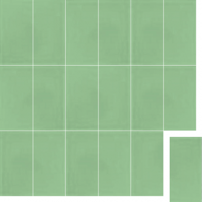 Плитка формы "Кабанчик" (Metro) от Luxemix. Цвет 1307030 (зеленый).