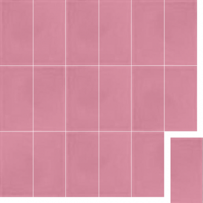 Плитка формы "Кабанчик" (Metro) от Luxemix. Цвет 3015 (розовый).