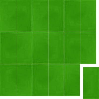 Плитка формы "Кабанчик" (Metro) от Luxemix. Цвет 6018 (зеленый).