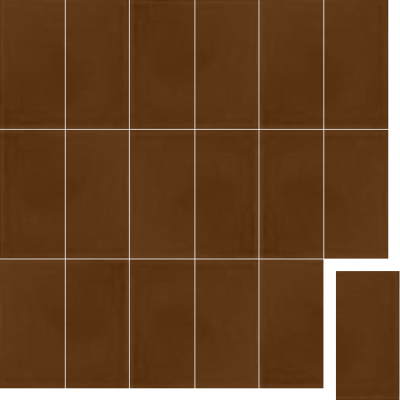 Плитка формы "Кабанчик" (Metro) от Luxemix. Цвет 8002 (коричневый).