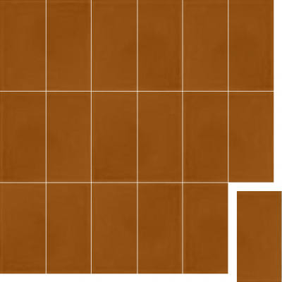 Плитка формы "Кабанчик" (Metro) от Luxemix. Цвет 8023 (коричневый).