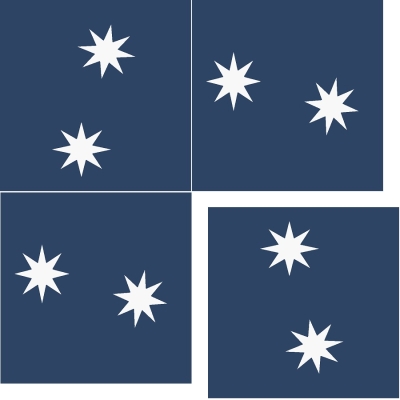 Узор "Две звезды", "Звезды", "Stars". Арт.: max_12c1. Цвет: синий, белый
