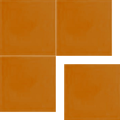 Моноцветная цементная плитка Luxemix формата 25x25см. Цвет 2000 (оранжевый).