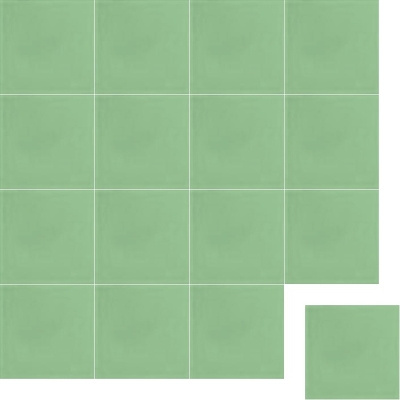 Моноцветная цементная плитка Luxemix формата 15x15см. Цвет 1307030 (зеленый).