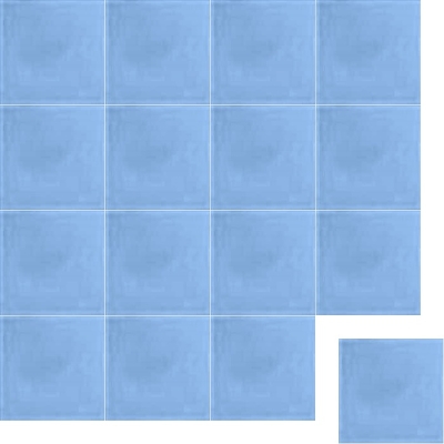 Моноцветная цементная плитка Luxemix формата 15x15см. Цвет 2507030 (голубой).