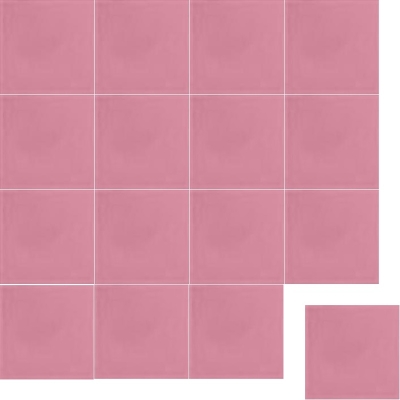 Моноцветная цементная плитка Luxemix формата 15x15см. Цвет 3015 (розовый).