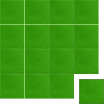 Моноцветная цементная плитка Luxemix формата 15x15см. Цвет 6018 (зеленый).