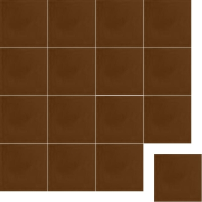 Моноцветная цементная плитка Luxemix формата 15x15см. Цвет 8002 (коричневый).