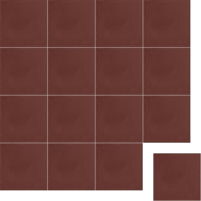 Моноцветная цементная плитка Luxemix формата 15x15см. Цвет 8012 (коричневый).
