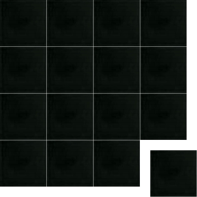 Моноцветная цементная плитка Luxemix формата 15x15см. Цвет 9005 (черный).