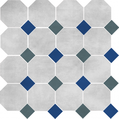 Восьмиугольная плитка (octagon) с квадратными вставками 7*7 см. арт: oct_17*17c7