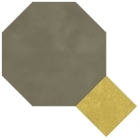 Цементная плитка Luxemix ручной работы восьмиугольной (октагон) формы 14x14 см с квадратными вставками 5x5 см, арт: oct_14x14_c5