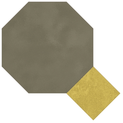 Цементная плитка Luxemix ручной работы восьмиугольной (октагон) формы 20x20 см с квадратными вставками 8*8 см. арт: oct_20*20c5