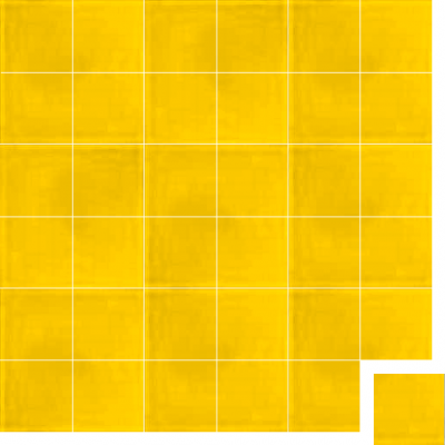 Моноцветная цементная плитка Luxemix формата 10x10см. Цвет 1023 (желтый).