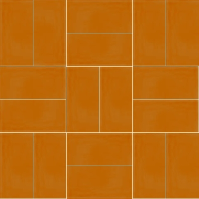 Плитка формы "Кабанчик" (Metro) от Luxemix. Цвет 2000 (оранжевый).