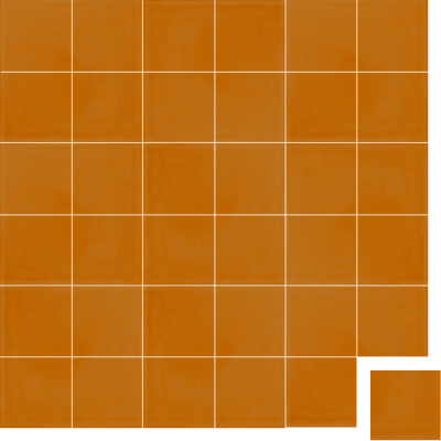 Моноцветная цементная плитка Luxemix формата 10x10см. Цвет 2000 (оранжевый).