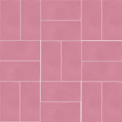 Плитка формы "Кабанчик" (Metro) от Luxemix. Цвет 3015 (розовый).