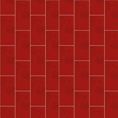 Плитка формы "Кабанчик" (Metro) от Luxemix. Цвет 3020 (красный).