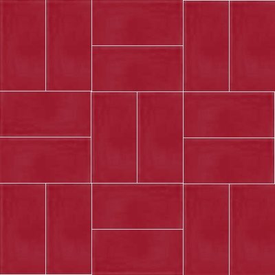 Плитка формы "Кабанчик" (Metro) от Luxemix. Цвет 3027 (красный).