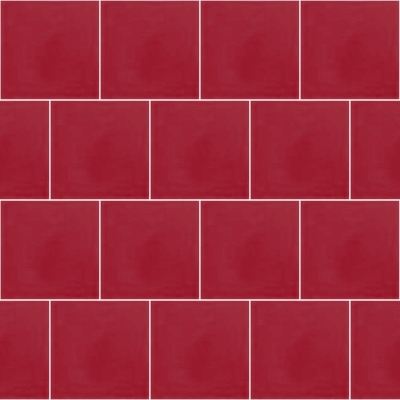 Моноцветная цементная плитка Luxemix формата 15x15см. Цвет 3027 (красный).