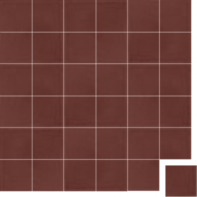 Моноцветная цементная плитка Luxemix формата 10x10см. Цвет 8012 (коричневый).