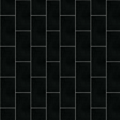 Плитка формы "Кабанчик" (Metro) от Luxemix. Цвет 9005 (черный).