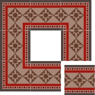 Бордюр из цементной плитки, Византийский, боковой элемент