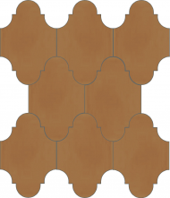 Плитка Luxemix ручной работы в форме "Фонарик". Цвет коричневый, светло-коричневый, карамельный ral 0605040