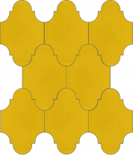 Плитка Luxemix ручной работы в форме "Фонарик". Цвет желтый, сигнальный желтый ral 1003