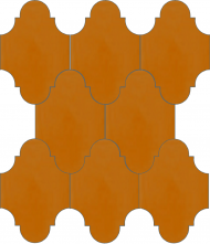 Плитка Luxemix ручной работы в форме "Фонарик". Цвет оранжевый, морковный, желто-оранжевый, ral 2000