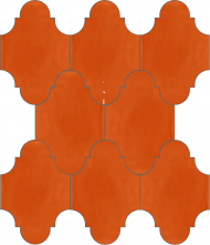 Плитка Luxemix ручной работы в форме "Фонарик". Цвет оранжевый, ярко красно-оранжевый ral 2008