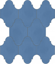 Плитка Luxemix ручной работы в форме "Фонарик". Цвет бледно-синий, пастельно-синий ral 5024.