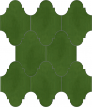 Плитка Luxemix ручной работы в форме "Фонарик". Цвет зеленый, травяной, травяной зеленый ral 6010.