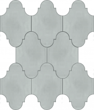 Плитка Luxemix ручной работы в форме "Фонарик". Цвет серый, светло-серый ral 7035.