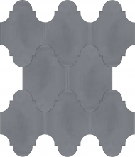 Плитка Luxemix ручной работы в форме "Фонарик". Цвет серый, бетонный, транспортный серый ral 7042.