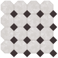 Восьмиугольная плитка (octagon) с квадратными вставками 7*7 см. арт: oct_17*17c1