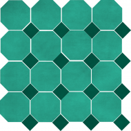 Восьмиугольная плитка (octagon) с квадратными вставками 7*7 см. арт: oct_17*17c2