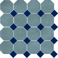 Восьмиугольная плитка (octagon) с квадратными вставками 7*7 см. арт: oct_17*17c8