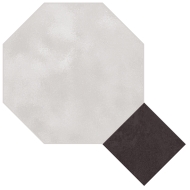 Цементная плитка Luxemix ручной работы восьмиугольной (октагон) формы 20x20 см с квадратными вставками 8*8 см. арт: oct_20*20c1