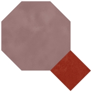 Цементная плитка Luxemix ручной работы восьмиугольной (октагон) формы 14x14 см с квадратными вставками 5x5 см, арт: oct_14x14_c6