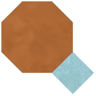 Цементная плитка Luxemix ручной работы восьмиугольной (октагон) формы 20x20 см с квадратными вставками 8*8 см. арт: oct_20*20c9