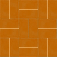Плитка формы "Кабанчик" (Metro) от Luxemix. Цвет 2000 (оранжевый).